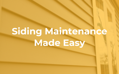 Siding Maintenance Made Easy